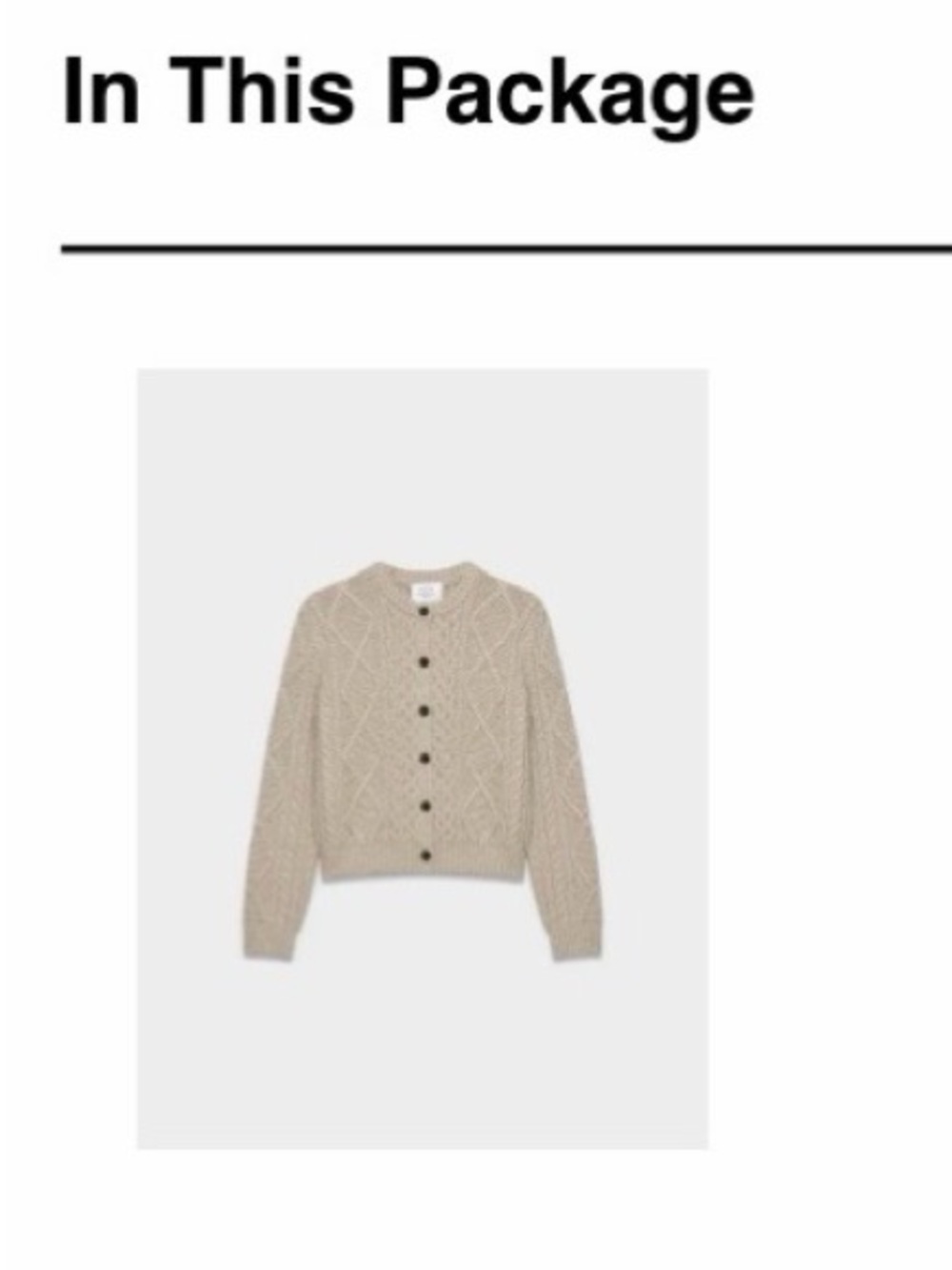 Aritzia Heather Nomad Taupe Knit Cardigan